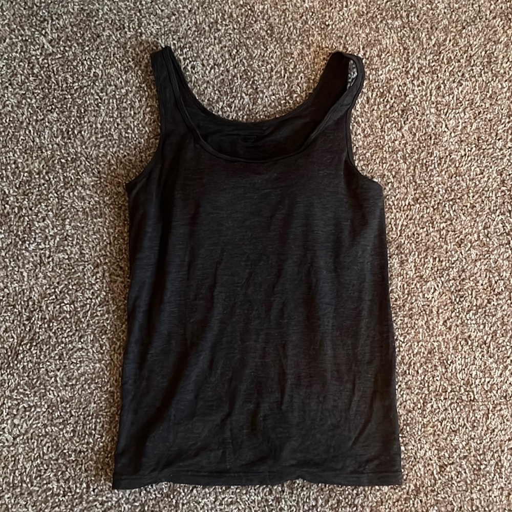 Dark gray padded tank top